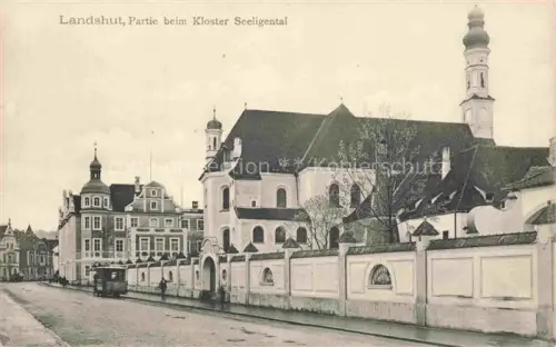 AK / Ansichtskarte LANDSHUT  Isar Partie beim Kloster Seeligental Kirche