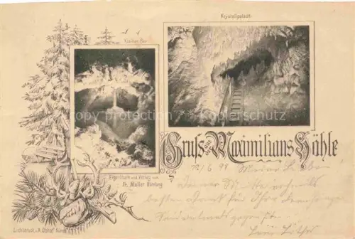 AK / Ansichtskarte Neuhaus Pegnitz Bayern Maximilians-Huette Krystallpalast Kleiner See