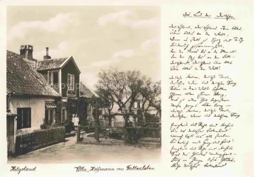 AK / Ansichtskarte HELGOLAND Villa Hoffmann von Fallersleben Deutschlandlied