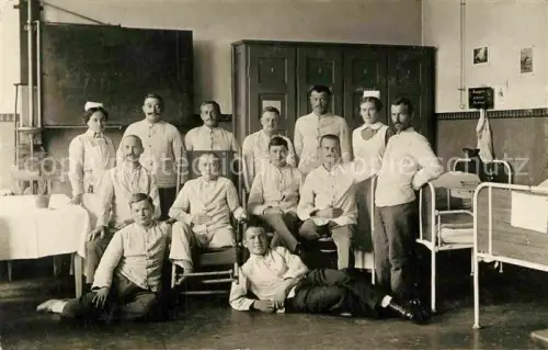 AK / Ansichtskarte STUTTGART Lazarett Gruppenfoto WK1