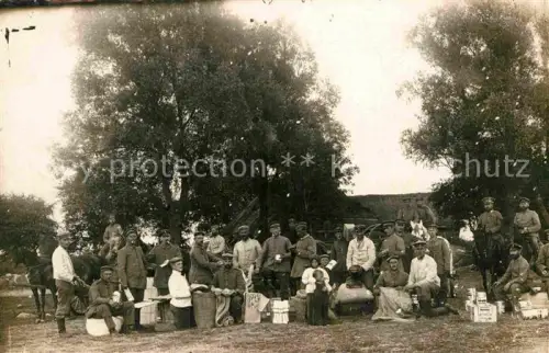 AK / Ansichtskarte WK1 Militaria Feldpostempfang Russland Gruppenfoto