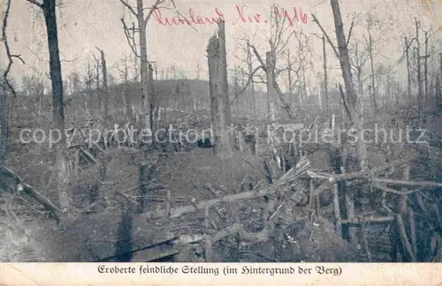 AK / Ansichtskarte WK1 Militaria Russland RUssIA RU Eroberte Feindliche Stellung 85. Landwehr Division