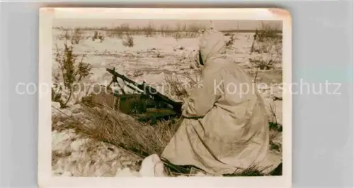 AK / Ansichtskarte Oshedswa Russland MG-Stellung Tarn-Como Wehrmacht Nordfront