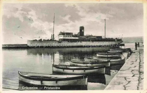AK / Ansichtskarte CRIKVENICA Crikvenice Croatia Pristaniste Hafen Dampfer