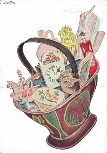 AK / Ansichtskarte MueNCHEN  Bayern Ausstellung Sueddeutsche Volkskunst Theresienhoehe Kuenstlerkarte