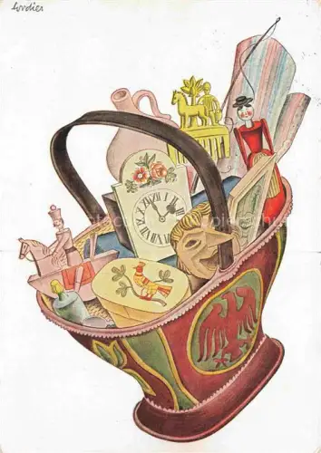 AK / Ansichtskarte MueNCHEN  Bayern Ausstellung Sueddeutsche Volkskunst Theresienhoehe Kuenstlerkarte