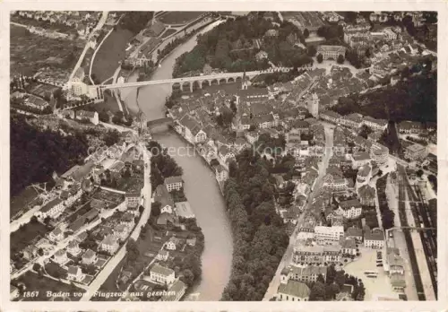 AK / Ansichtskarte BADEN  AG (Schweiz) Fliegeraufnahme