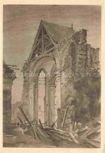 AK / Ansichtskarte Siegburg NRW Abtei Michaelsberg Kuenstlerkarte Aquarell von Kunstmaler Graphiker Franz Vilzkotter