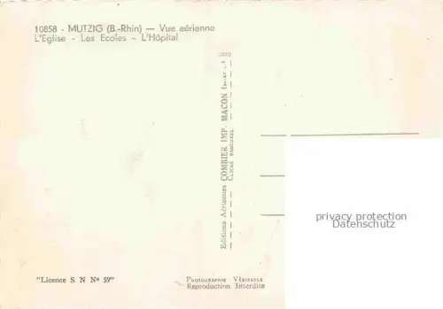 AK / Ansichtskarte Mutzig Molsheim Alsace 67 Bas Rhin Vue générale aérienne Eglise Ecoles Hôpital