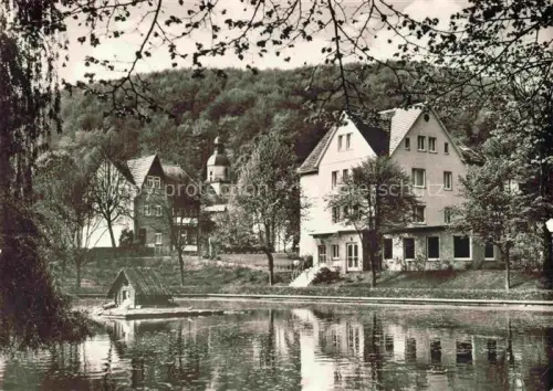AK / Ansichtskarte BAD SOODEN-ALLENDORF Kurhaus Schwanenteich