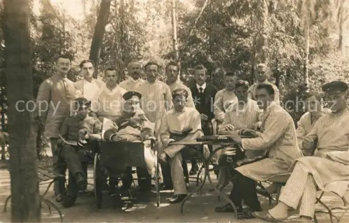 AK / Ansichtskarte STUTTGART Lazarett WK1 Gruppenfoto