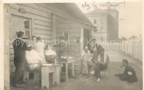 AK / Ansichtskarte Dillingen Donau POW WK1 Gefangenenlager Barber Friseur Franzosen