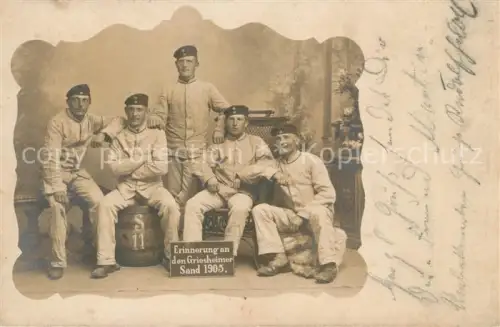 AK / Ansichtskarte Griesheim Camp de Lager Kaserne Soldaten aus Wissen Siegerland Gruppenfoto 