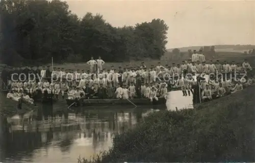 AK / Ansichtskarte Militaria Brueckenbau Pioniere Goettingen Gruppenfoto