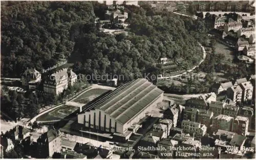 AK / Ansichtskarte STUTTGART Stadthalle Parkhotel Silber und Villa Berg