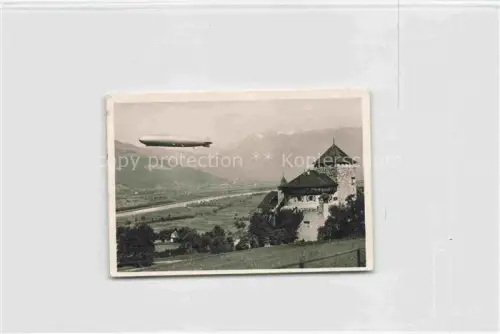 AK / Ansichtskarte Vaduz Liechtenstein FL Panorama Zeppelin