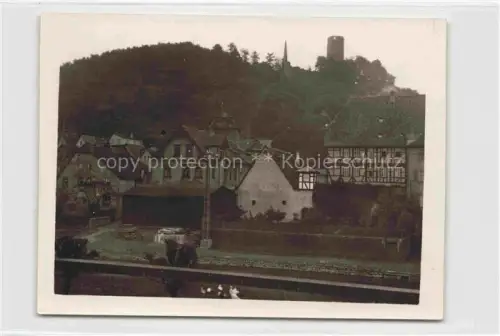 AK / Ansichtskarte Gemuenden  Main-Spessart Bayern Teilansicht mit Blick zur Burg