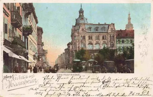 AK / Ansichtskarte MANNHEIM Breitestrasse Stadtzentrum Verkehr