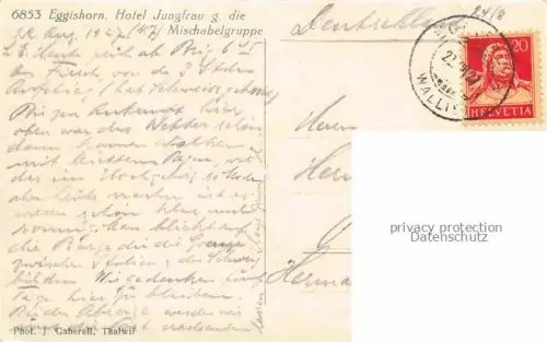 AK / Ansichtskarte Eggishorn 2927m Aletschgletscher VS Alpenpanorama mit Hotel Jungfrau und Mischabelgruppe