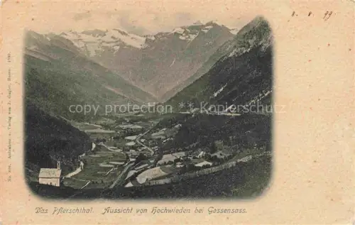 AK / Ansichtskarte Pflerschthal Pflerschtal Pflersch Brenner Brennero IT Panorama Aussicht von Hochwieden bei Gossensass