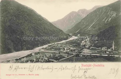 AK / Ansichtskarte Pontafel Pontebba-Pontafel 568m Venetia IT Panorama