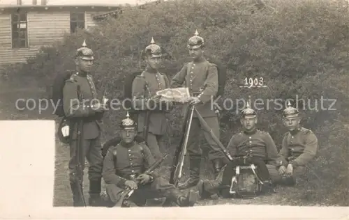 AK / Ansichtskarte Hammelburg Lager Bad Kissingen Bayern Foto im Feld Soladten Pickelhaube