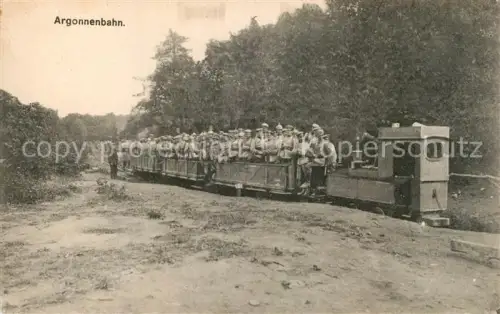 AK / Ansichtskarte Feldbahn WK1 Argonnenbahn in Vollbesatz
