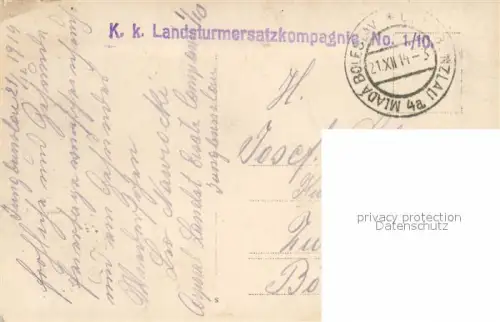 AK / Ansichtskarte MLADA BOLESLAV Jungbunzlau CZ KK Landsturmersatzkompagnie Nr. 1/10