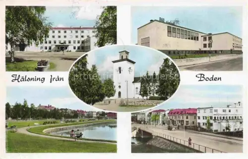 AK / Ansichtskarte Boden Sweden Teilansichten Kirche