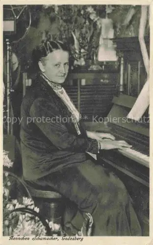 AK / Ansichtskarte Godesberg Bad Bonn Hennchen Schumacher Pianistin