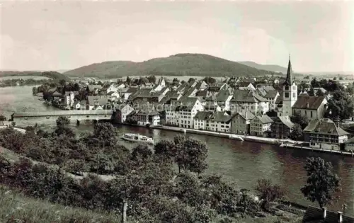 AK / Ansichtskarte Diessenhofen TG Panorama Blick ueber den Rhein