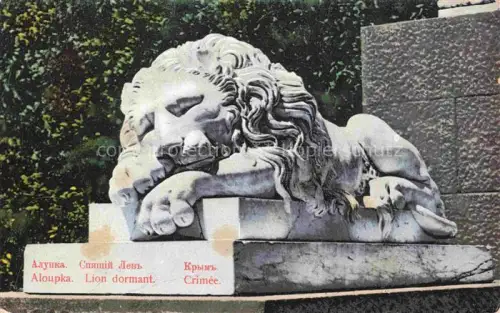 AK / Ansichtskarte Aloupka Yalta Krim Crimea Lion dormant
