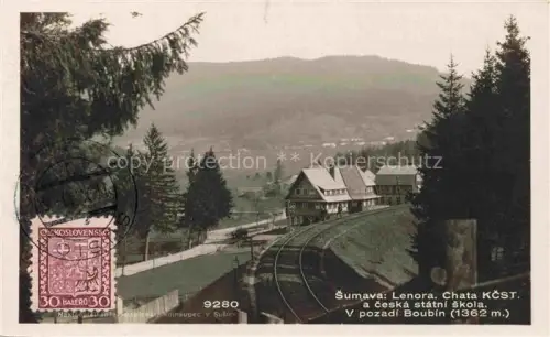 AK / Ansichtskarte Lenora Eleonorenhain Sumava CZ Chata KCST a ceska statni skola