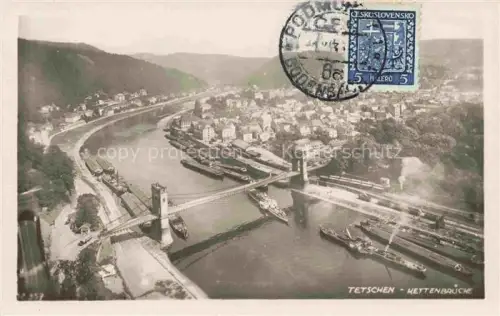 AK / Ansichtskarte Tetschen-Bodenbach Boehmen DECIN CZ Kettenbruecke