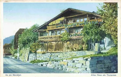 AK / Ansichtskarte Merligen Thunersee BE Altes Oberlaenderhaus am Thunersee