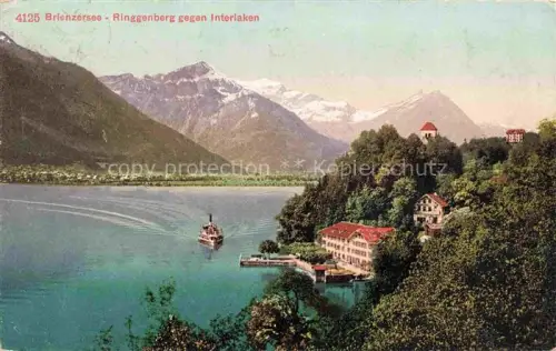 AK / Ansichtskarte Ringgenberg Brienzersee Interlaken BE Panorama Blick gegen Interlaken Berner Alpen