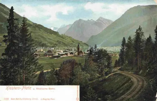 AK / Ansichtskarte Klosters-Serneus GR Panorama Rhaetische Bahn Alpen