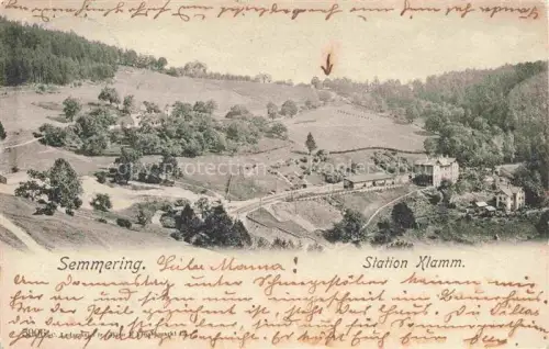 AK / Ansichtskarte Semmering Niederoesterreich AT Panorama Station Klamm