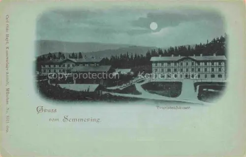 AK / Ansichtskarte Semmering Niederoesterreich AT Touristenhaeuser im Mondschein