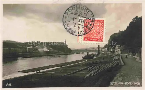 AK / Ansichtskarte Tetschen-Bodenbach Boehmen DECIN CZ Partie an der Elbe