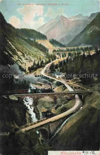 AK / Ansichtskarte Berguen Bravuogn Albula GR Die Viadukte zwischen Berguen und Preda