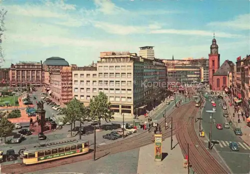 AK / Ansichtskarte STRAssENBAHN Tramway-- Frankfurt am Main Rossmarkt Hauptwache 
