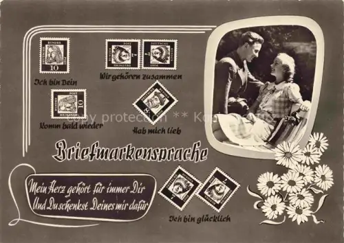 AK / Ansichtskarte Foto Amag Nr. 9027/11 Briefmarken Sprache 