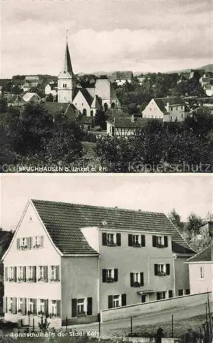 AK / Ansichtskarte Bruchhausen Unkel Rhein Neuwied Rheinland-Pfalz Ansicht mit Kirche Landschulheim der Stadt Koeln