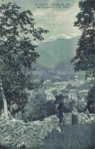 AK / Ansichtskarte Varallo Sesia Vercelli Piemonte IT da falconera e il Monte Rosa