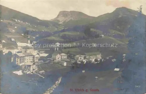 AK / Ansichtskarte St Ulrich-Groeden Tirol AT Panorama Blick gegen Seceda