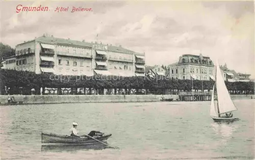 AK / Ansichtskarte Gmunden Traunsee Salzkammergut Oberoesterreich AT Hôtel Bellevue