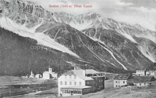 AK / Ansichtskarte Sulden Solda Trentino-Alto-Adige IT Hotel Templ