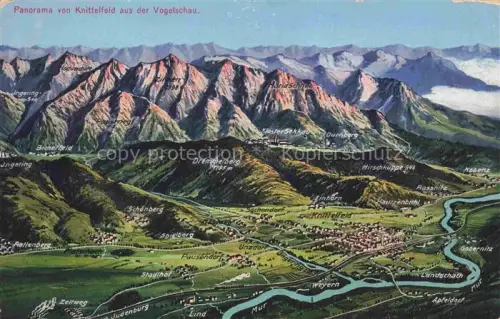 AK / Ansichtskarte Knittelfeld Steiermark AT Panoramakarte aus der Vogelschau