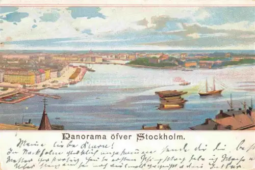 AK / Ansichtskarte STOCKHOLM  Sweden Panorama Kuenstlerkarte